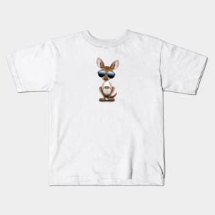 Cool Baby Kangaroo Wearing Sunglasses Kids T-Shirt